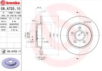 Задний тормозной диск Brembo 08A72510